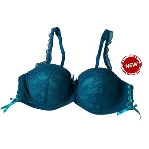Adore Me Blue Lace Underwired Bra Women's Size 36B NWT | 52-25